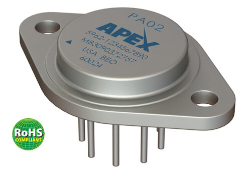 Apex Microtechnology's PA02, a 350 kHz, 5A Power Amplifier with Fast Settling Time