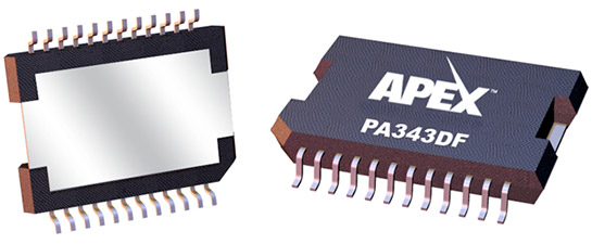 Apex Microtechnology's PA343, a 350 V, 120 mA PEAK Dual Power Amplifier