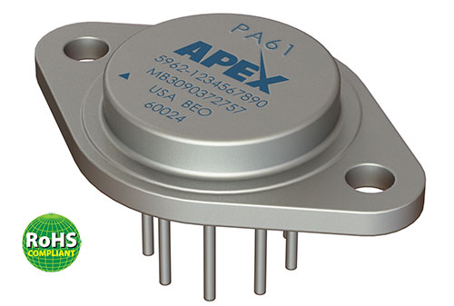 Apex Microtechnology's PA61, a 90 V, 10 A Class C Power Amplifier