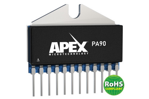 Apex Microtechnology's PA90, a 400 V, 200 mA Power Amplifier with High Slew Rate