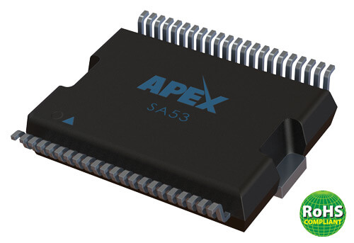 Apex Microtechnology's SA53, a 60 V, 3 A PWM Amplifier with Integrated Gate Driver